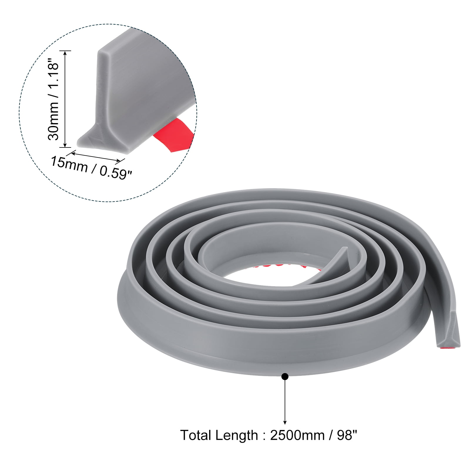REGALWOVEN Collapsible Shower Barrier Stopper T-shape Water Splash Guard Blocker for Bathroom Gray 98 inch
