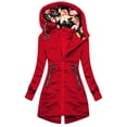 thumbnail image 1 of Veste de Mode Décontractée à Capuche avec Poche Zippée et Imprimé Floral pour Femmes, Design Uni, 1 of 1