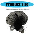 thumbnail image 3 of Women Dotted Fascinator Hat Delicate Flower Feathered Headwear for Girls Delicate Hair Accessories 1920s Clip, 3 of 4