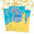 thumbnail image 1 of Darling Souvenir Blue Pool Party Invitation Card 28 Pcs Fill or Write In Blank Invites Printable Party Supplies, 1 of 4