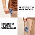 thumbnail image 5 of JIALIOU Nylon Trifold Card Wallet with ID Window Zipper Pocket for Men Women Teen Blue Whales Star Seaweed, 5 of 7