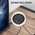 thumbnail image 2 of 2 pcs 50 mm Diameter Desk Cable Grommets Hole Cover Black, 2 of 5