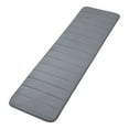 thumbnail image 2 of Water Absorbent Striped Long Memory Foam Bathroom Rug - 16X48 Inches, Non-Slip Rubber Backing, Quick-Dry Surface, Easy To Clean - For Bathroom, Showers, Home Floors, Entry Areas, 2 of 6