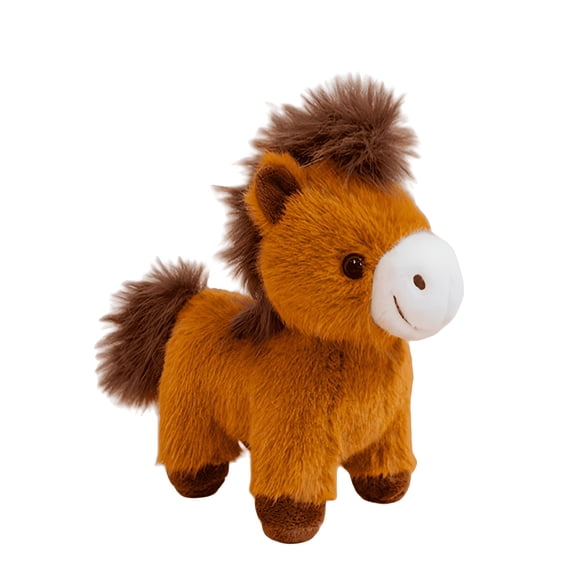 BESTSKY 2026 New Horse Plush Stuffed Animal Soft&Cute Pony Plush Friends Sensory Comfort Toy-Baby Bath Decor-For Nursery,Playroom,Toddler,Gift-9.8''