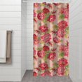 thumbnail image 2 of Pioneer Flower Floral Print Pattern Shower Curtain 36"x72" ,Bathroom Decorative Shower Curtains Set with 12 Hooks,Modern Waterproof Washable Shower Curtain, 2 of 6