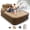 Coffee, variant on Beuway 19in Queen Air Mattress, Inflatable Airbed with Pump for Guest Home Camping Travel, 661lb Max,Coffee