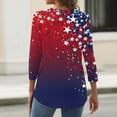 thumbnail image 4 of Women 250th Anniversary USA Shirt Women Patriotic Independence Day Shirt Women Crew Neck 3/4 Sleeve Casual Top, 4 of 5