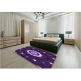 thumbnail image 4 of Ahgly Company Indoor Round Patterned Dark Orchid Purple Area Rugs, 5' Round, 4 of 6