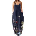 thumbnail image 1 of Maxi Robes d'Été Bretelles Spaghetti Robe Grande Taille Décontractée Plage Boho Robe de Soleil avec Poches, 1 of 5