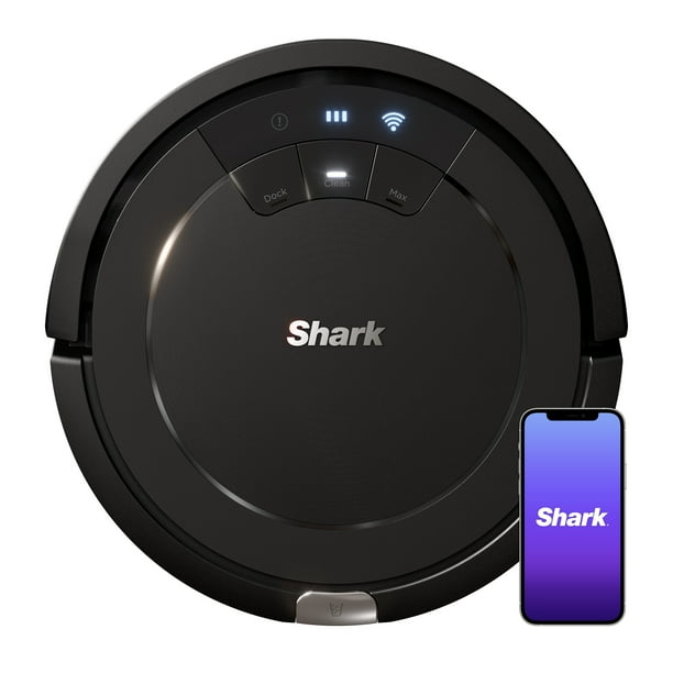 walmart.com | Shark ION Robot Vacuum, Wi-Fi Connected, Works with Google Assistant, Multi-Surface Cleaning, Carpets, Hard Floors, Black (RV754)