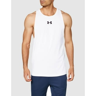 Men's Under Armour Left Chest Cut-Off Tank Top Color: Steel Light