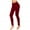 Red, variant on Fsqjgq Leggings with Pockets for Women Solid Black Running Sports Fitness Yoga Leggings High Waisted Compression Pants Tights Navy L