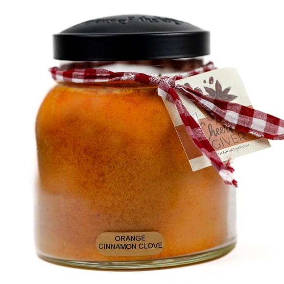 Vela aromática A Cheerful Giver, naranja, canela y clavo, 1 litro
