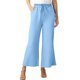 thumbnail image 2 of Pincandy Women's Solid Color Casual Loose Wide Leg Pants - Elastic Waist with Drawstring & Pockets, Casual Style for Daily Wear, 2 of 7
