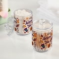 thumbnail image 2 of Yayeee 2 Pack Qtip Holder Bathroom Cotton Swab Canister with Lid Clear Dispenser Set, Warm Autumn Day, 2 of 6