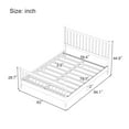thumbnail image 7 of Modern Queen Size Wood Platform Bed with 2 Nghtstands, Classic 3 Pieces Bedroom Sets with Gourd Shaped Headboard and Footboard, No Box Spring Needed,Black, 7 of 7
