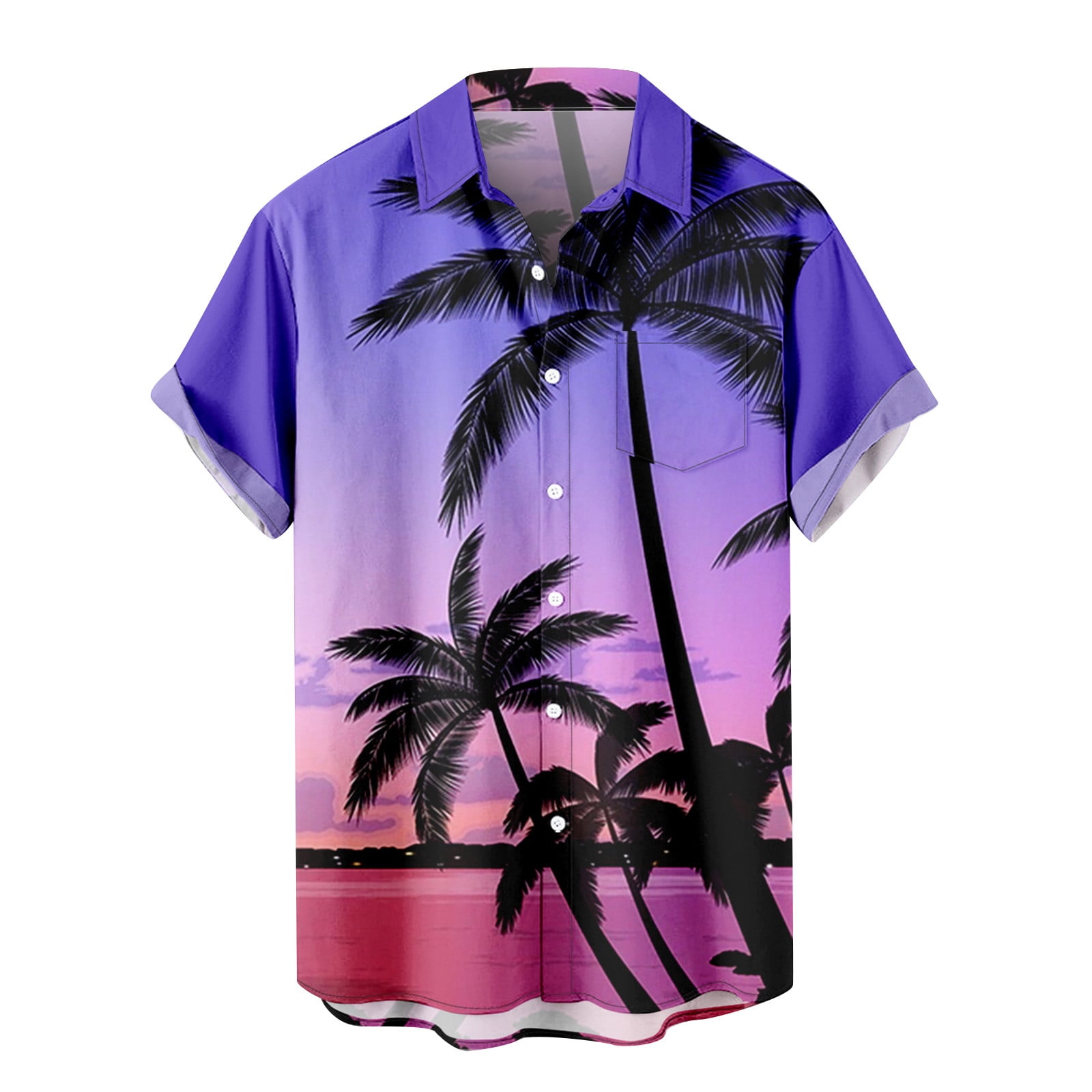 APEXFWDT Men's Casual Hawaiian Shirt Big and Tall Summer Short Sleeve ...