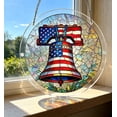 thumbnail image 4 of Patriotic Acrylic Suncatcher Stained Glass Style Window Hanging Ornament Independence Day Memorial Day Home Decor With Chain, 4 of 5