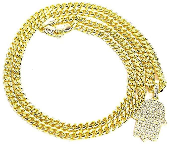 18k Solid Gold Plated Men Cuban Link 