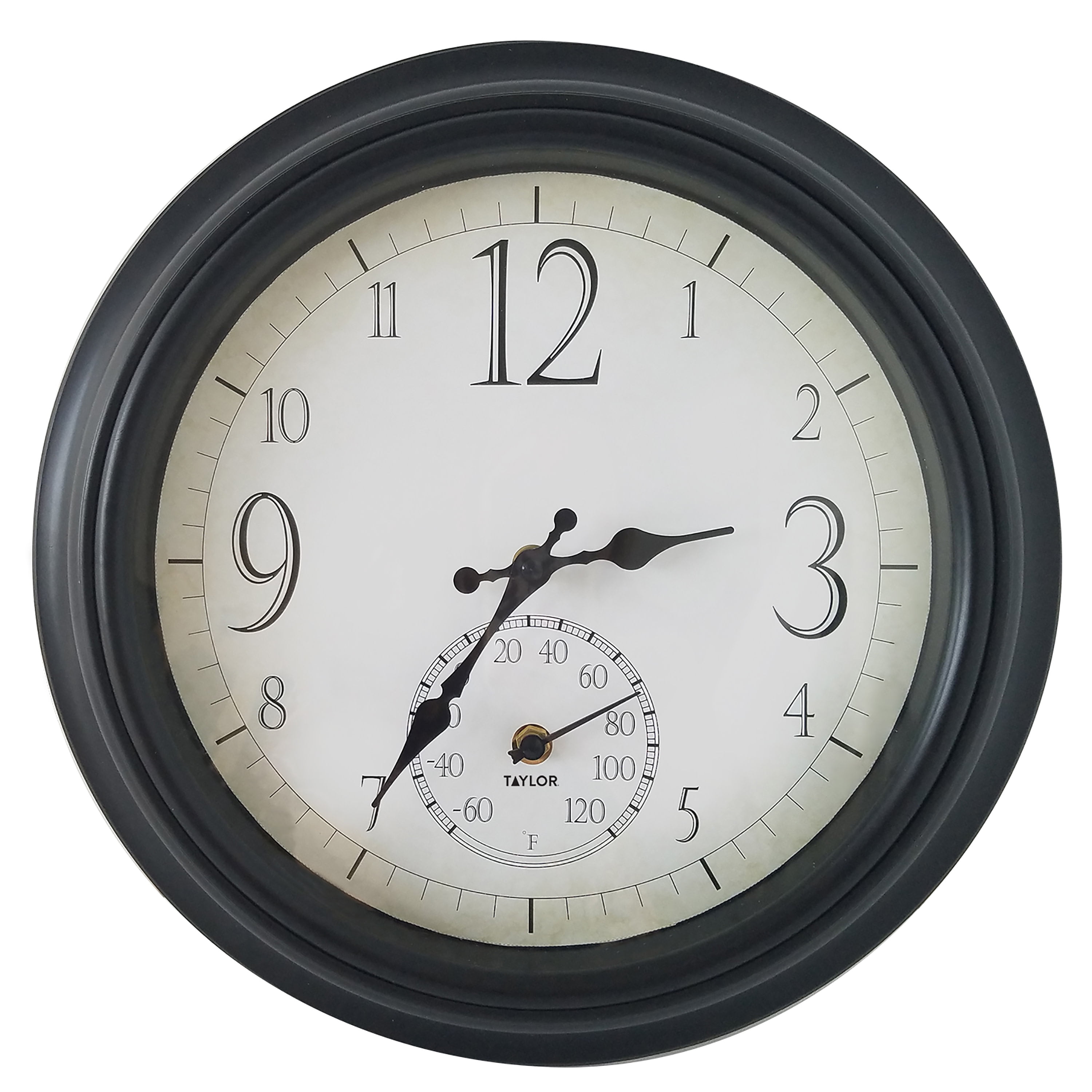 Universal Indoor Outdoor Black Wall Clock Home 13 1/2" Office Large 11381 for sale online 