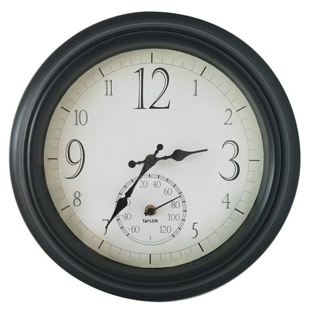 UPC 071589042675 product image for Taylor 14  Decorative Clock with Thermometer | upcitemdb.com