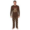 thumbnail image 3 of Western Matching Christmas Pajamas For Family With Santa Horse, Brown Pajama Set, 2 Pieces, 3 of 7