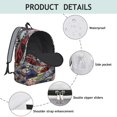 thumbnail image 4 of Speed Racer Cars Pattern Backpack for School,Schoolbag with Adjustable Shoulder Straps & Padded Back,15.7"x11.8"x5.5", 4 of 5