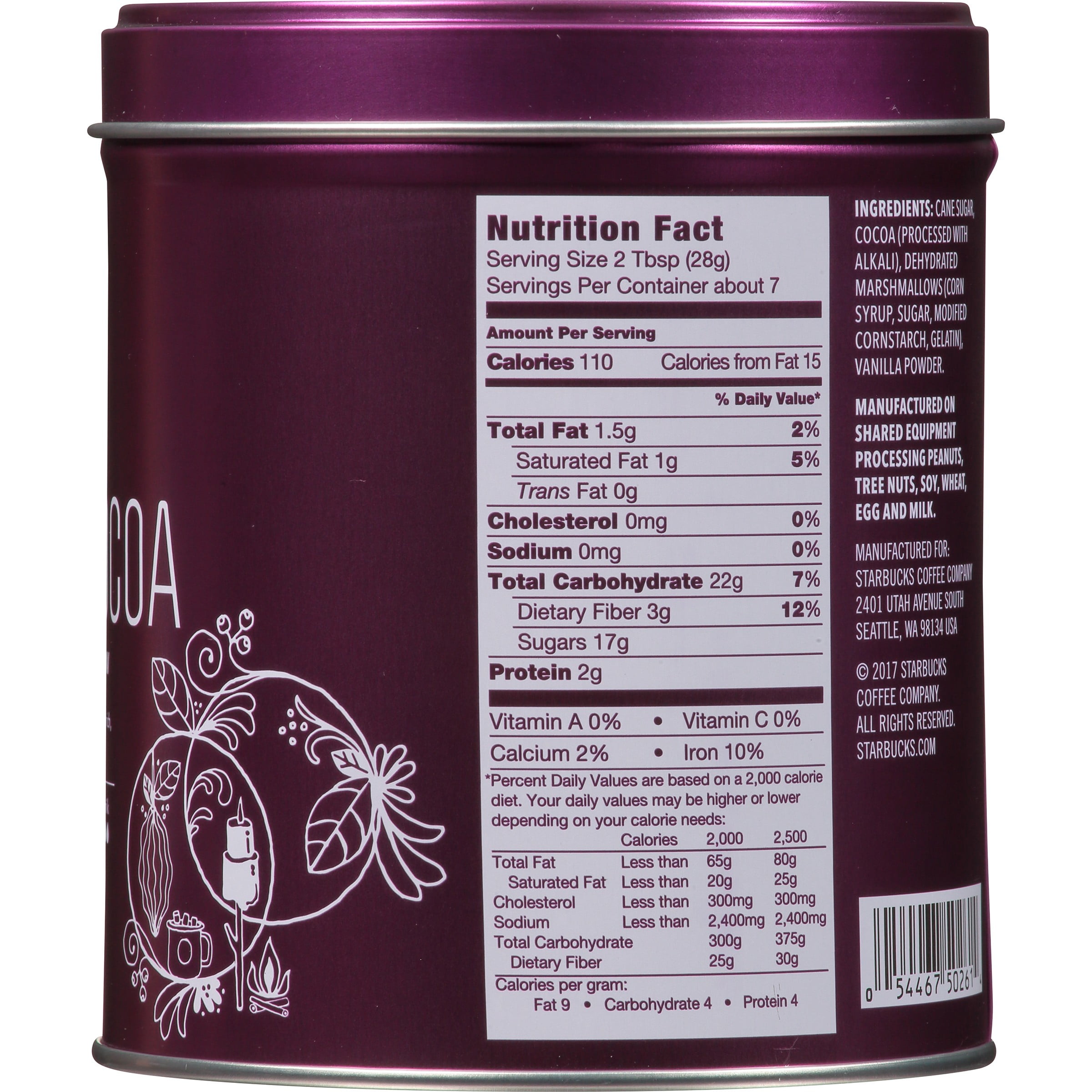 Starbucks Hot Cocoa Marshmallow Tin, 7 oz. - Walmart.com