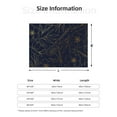 thumbnail image 2 of Salouo Copper-Gold Gloss Outline Flower Print Throw Blanket Gifts for Women Men Soft Flannel Blanket for Home Living Room Decor Bedroom Blanket Gifts for Mom Dad -80"x60", 2 of 7