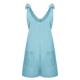 thumbnail image 4 of Styesk Shorts pour Femmes Mode Été Solide Poche Décontractée Combinaison Sans Manches, 4 of 7