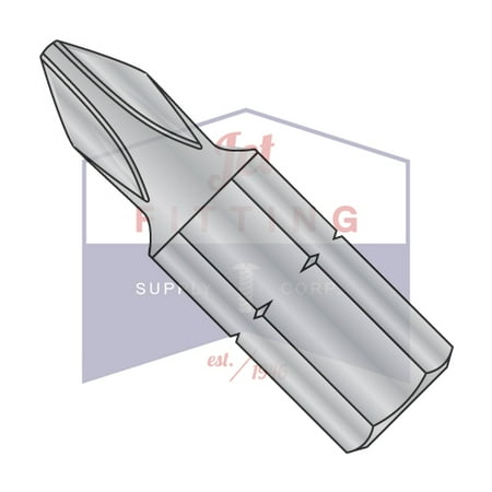 

1 x 1 x 1/4 Phillips Reduced Insert Bit | 1/4 Hex Shank (Quantity: 200)