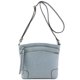 thumbnail image 2 of Fashionpuzzle Bolso Bandolera Mediano Con Triple Bolsillo Con Cremallera (Azul Gris), 2 of 5