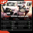 thumbnail image 2 of A-Premium Driver Side Manual Door Mirror - Compatible with Ford Explorer 1995-2001 - Non-Heated Manual Folding Black Outside Rear View Mirror - Replace# 5113228AA, 2 of 5