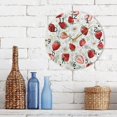thumbnail image 3 of Strawberries Flowers Herbs Diasies Round Wall Clock Silent Analog Battery Operated Gold Pointer Home Decor 9.84" Diameter, 3 of 11