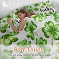 thumbnail image 3 of Saint Patrick's Day Full Size Comforter Set, Watercolor Gradient Green Shamrocks Bedding for All Seasons, 4 Pcs Bed Set, 1Quiltcover (86"x86") ,1Sheet(80"x116"), 2Pillowcases (30"x20"), 3 of 9