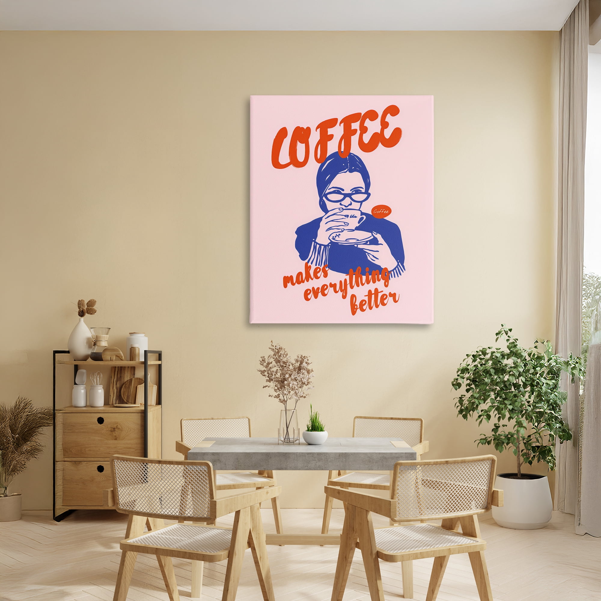 Stupell Industries Coffee Makes Everything Better Canvas Wall Art, design by The Prints Vibe