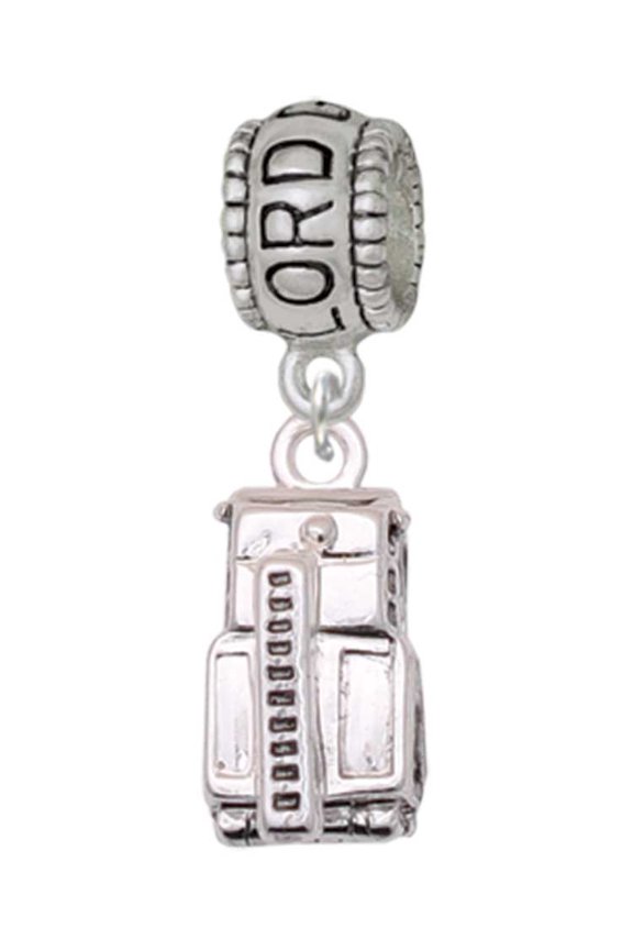 Silvertone 3-D Fire Engine - Lord Guide Me Charm Bead