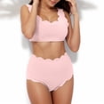 thumbnail image 2 of XIYON Bikini Sets For Women Ladies High Waist Petal Bikini Set Solid Color Two Piece Swimsuit Vintage Beachwear, 2 of 5