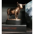 thumbnail image 2 of Ebros 9.5" L France Charolais Cattle Cow Bronze Electroplated Figurine with Base, 2 of 5