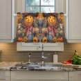thumbnail image 2 of Wobogo Smiling Scarecrow Kitchen Curtains 2 Piece Set Farmhouse Country Style Light Filtering Small Window Drapes Suitable for Bathroom Laundry Room and RV 27x24in, 2 of 9