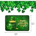 thumbnail image 6 of St Patricks Day Doormat Indoor Door Mats 23.6 x 15.7 inch Golden Coins Pot Green Hat Shamrock Floor Mats Entry Way Welcome Doormats Bath Pad for Kitchen Bathroom Home Decor, 6 of 6