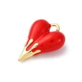 thumbnail image 2 of Brass Enamel Pendants Heart Charm Rack Plating Lead Free & Cadmium Free Long-Lasting Plated Real 18K golden Plated Red 28x20.5x9.5mm Hole: 4x3.5mm, 2 of 3