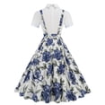 thumbnail image 4 of LYXSSBYX Casual Dresses for Women Women's Style Court Elegance Academy Age Reducing Elegance Large Skirt With Backstraps Retro Dress, 4 of 9