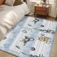 thumbnail image 4 of Area Rugs for Living Room 4x6 Ft, Christmas Non Slip Area Rugs for Kitchen Bedroom Entryway, Sliver Xmas Ball Gifts Ocean Conch Starfish Coastal Washable Carpet Runner Rug Floor Mats for Bedroom, 4 of 8