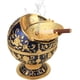 thumbnail image 2 of Cenicero a prueba de viento con tapa Cenicero de cigarrillos portátil de metal para exteriores en interiores Patrón estampado a mano Fumar Regalo elegante para hombres y mujeres (azul marino, 2 of 5