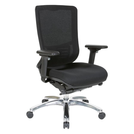 Scranton & Co Contemporary ProGrid Manager's Chair in Coal Black Fabric