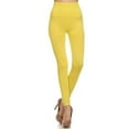 thumbnail image 4 of Women Tommy Control Super High Waist Leggings w/5½" Waistband Workout Yoga Pants - (Yellow), 4 of 5