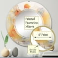 thumbnail image 3 of Designart "Whirling Colors in Orange and Yellow I" Minimalism Round Wall Mirror - Modern Oval Printed Decorative Oversized Mirror - Multiple Color Options, 3 of 4