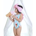 thumbnail image 2 of goowrom Baby Girls Summer Stripes Ice Cream Prints Backless Swimsuit, 2 of 9