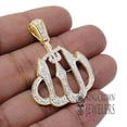 thumbnail image 3 of Real Genuine Diamond 10K Yellow Gold Finish Allah God Muslim Arabic Islamic Pendant Cross Charm, 3 of 3